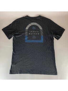 Travis Mathew Golf Gray Short Sleeve Crewneck Shirt Mens Large